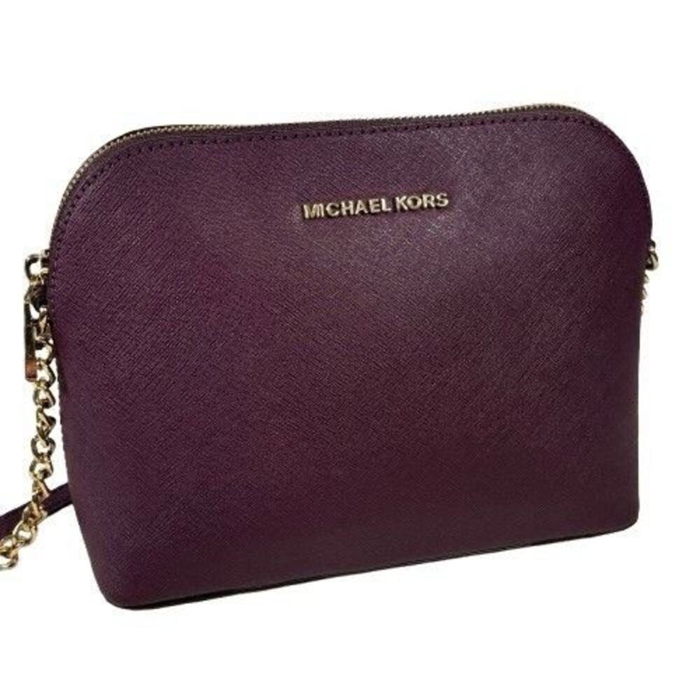 New Michael Kors Purple Cindy Womens Dome Crossbody Shoulder Bag Purse MSRP $198 - Picture 2 of 16